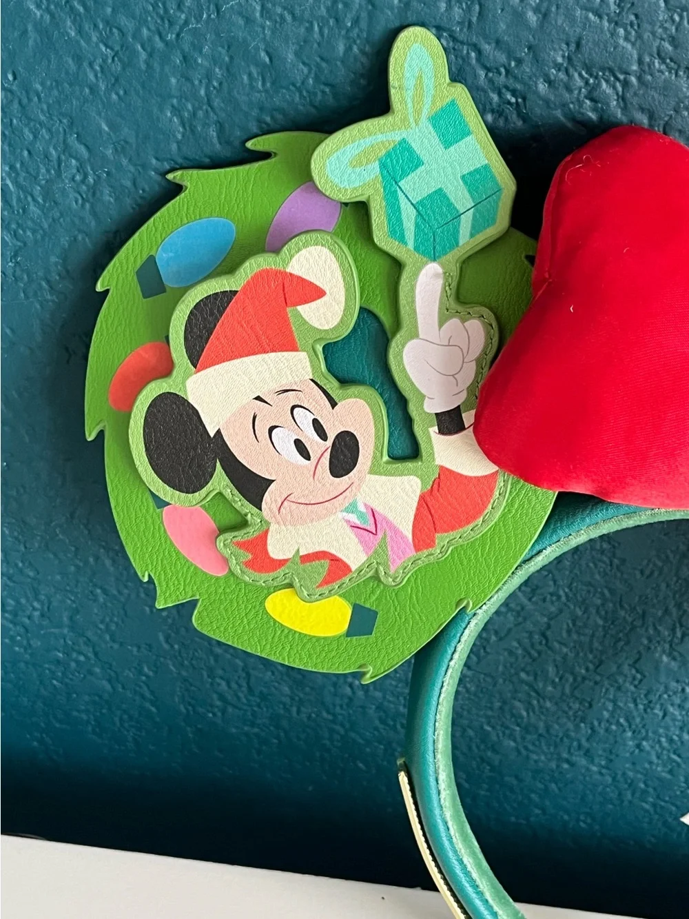Disney Loungefly Mickey & Minnie Mouse Christmas Ears Headband Souvenir